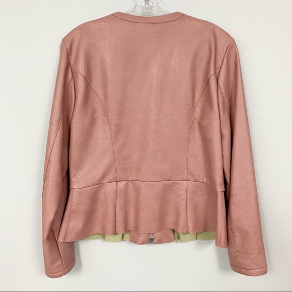 INC ☺️ International Concepts - Vegan Leather Blazer with Peplum - Size L - Picture 5 of 7